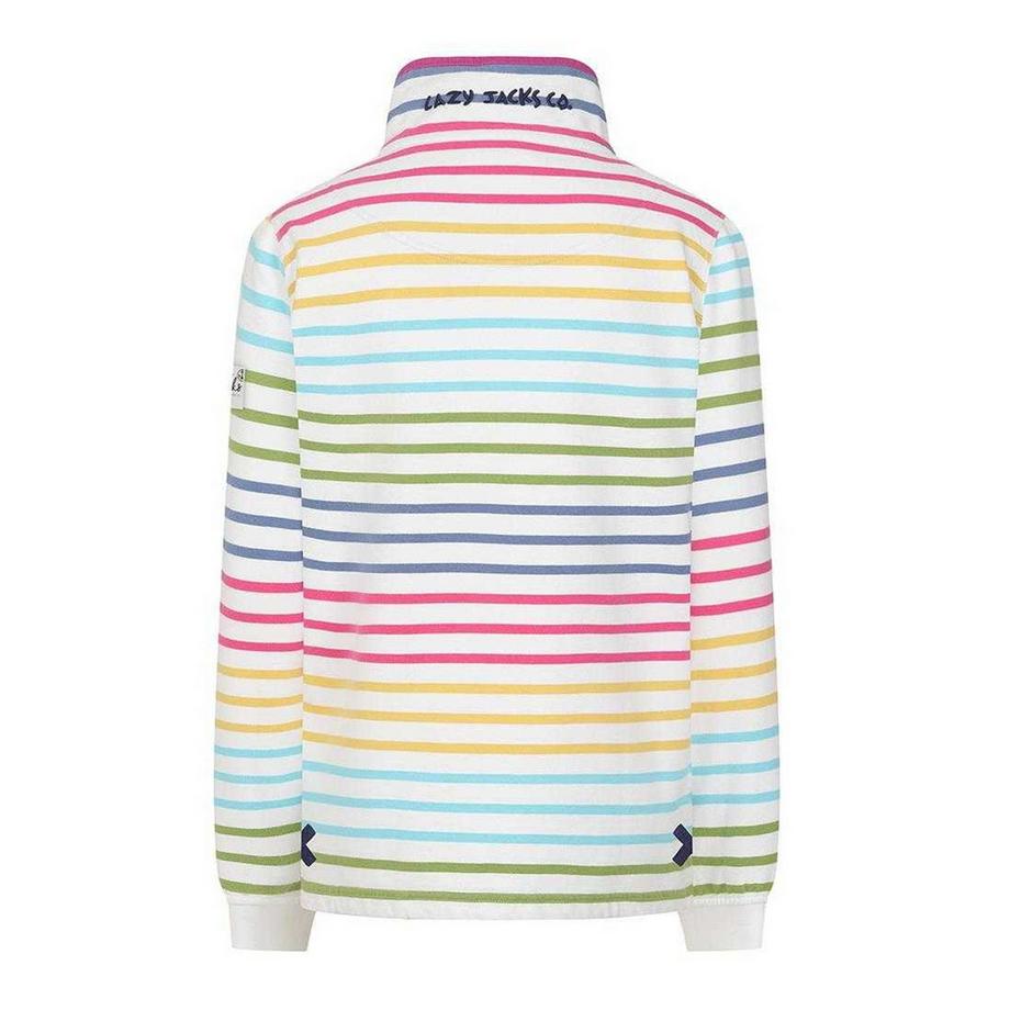 Lazy Jacks Sweatshirt rayé à col boutonné  