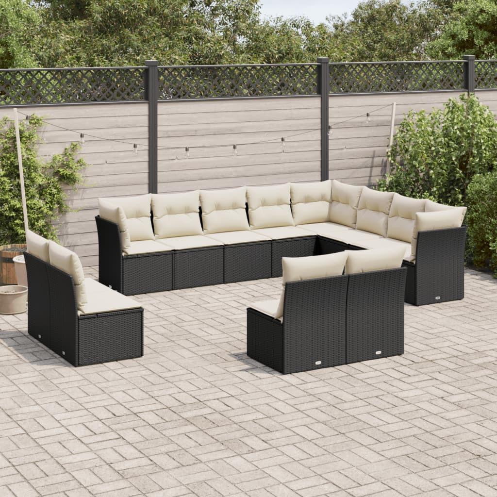 VidaXL Ensemble de canapés de jardin rotin synthétique  