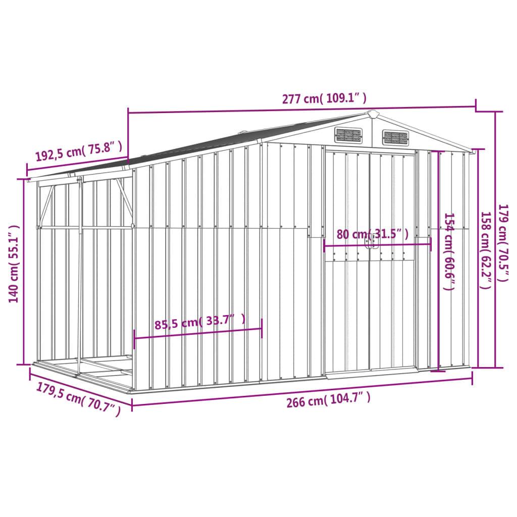 VidaXL Abri de jardin acier  