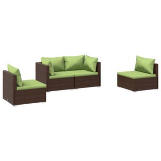 VidaXL set lounge giardino Polirattan  