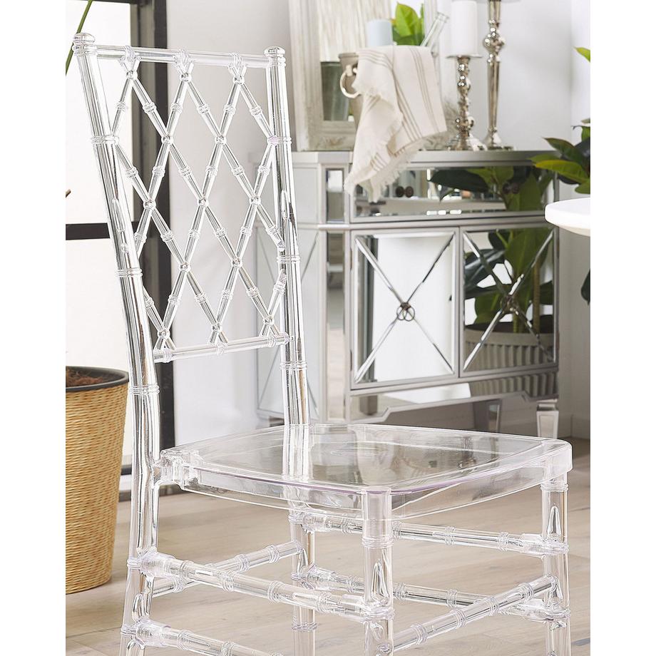 Beliani Lot de 2 chaises de salle à manger en Polycarbonate Glamour CLARION  