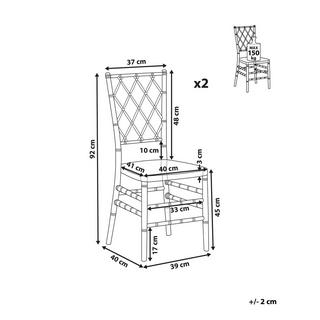 Beliani Lot de 2 chaises en Polycarbonate Moderne CLARION  