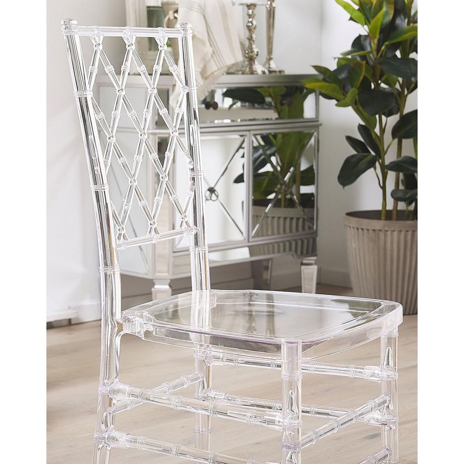 Beliani Lot de 2 chaises de salle à manger en Polycarbonate Glamour CLARION  