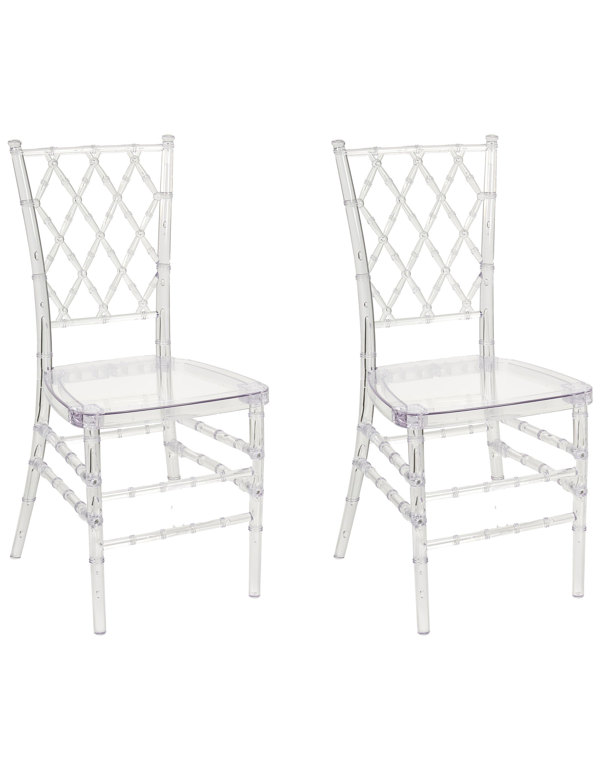 Beliani Lot de 2 chaises en Polycarbonate Moderne CLARION  