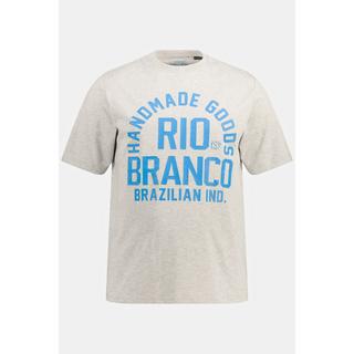 JP1880  T-Shirt, Halbarm, RIO BRANCO Print, Melange-Jersey 