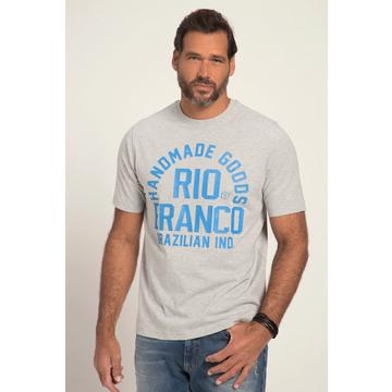 T-shirt in jersey mélange con mezze maniche e stampa RIO BRANCO