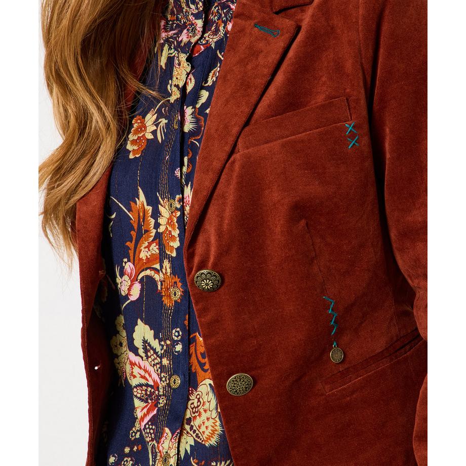 Joe Browns Moleskin Velvetjacke mit Ziernähten  