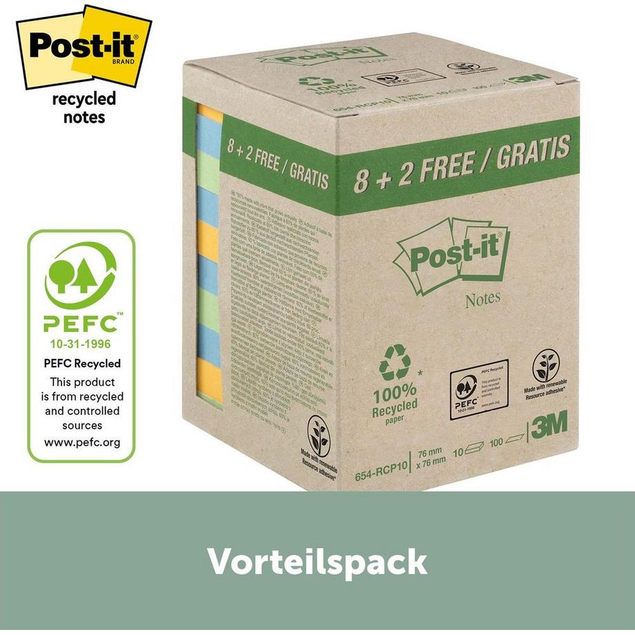 Post-It Notizzettel Recycling Notes  