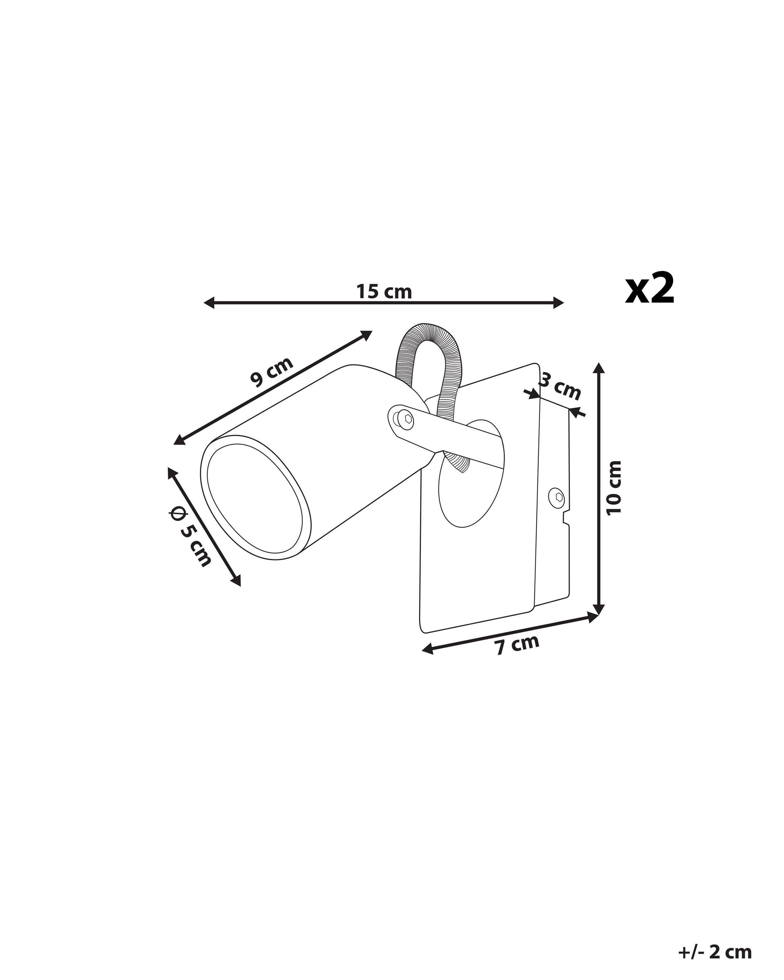 Beliani Set mit 2 Lampen aus Eisen Modern KLIP  