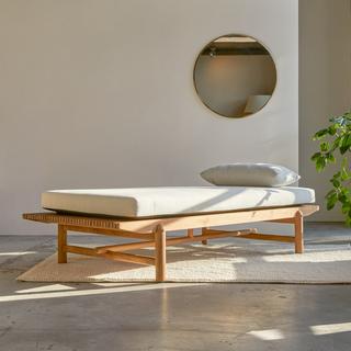 Tikamoon Chaise longue in teak massello, 1 posto Fado  