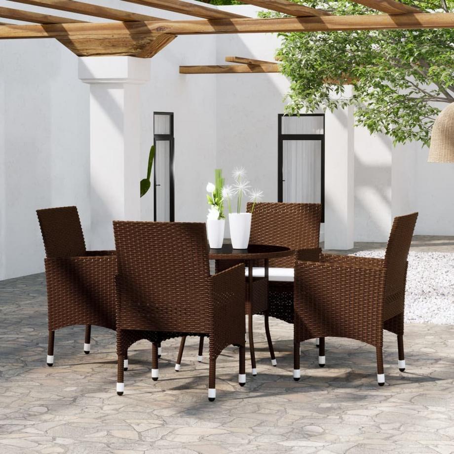 VidaXL set da pranzo da giardino Polirattan  