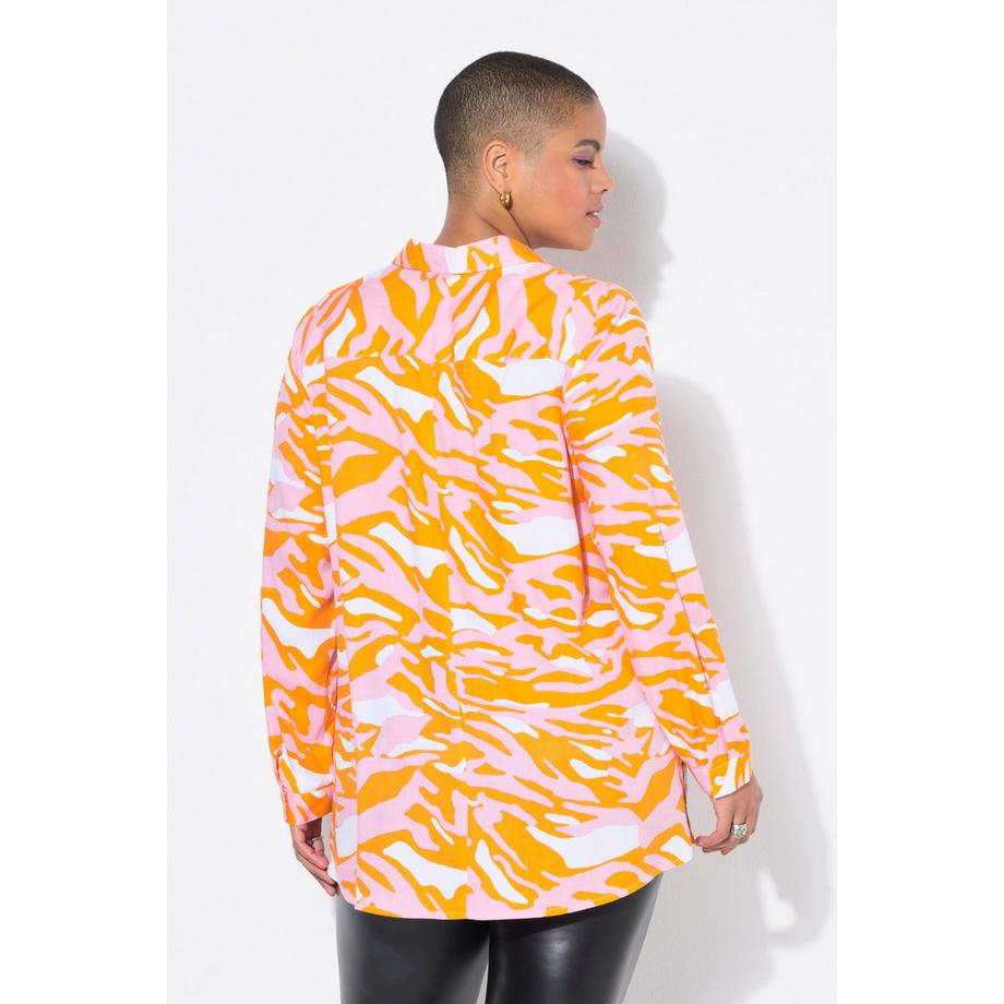 Studio Untold Chemisier Boxy Shape Imprimé Camouflage Zébré  