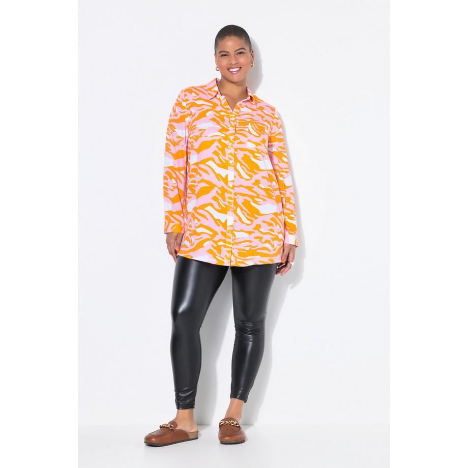 Studio Untold Chemisier Boxy Shape Imprimé Camouflage Zébré  