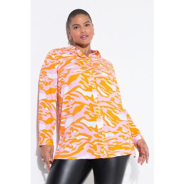 Chemisier Boxy Shape, imprimé camouflage zébré