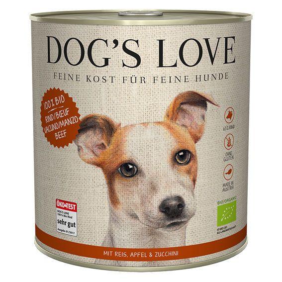 Dog's Love  Manzo, riso, mela e zucchine bio - Multipack 