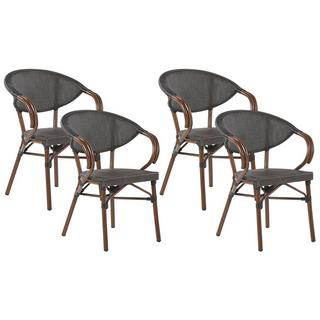 Beliani Lot de 4 chaises en Aluminium Moderne CASPRI  