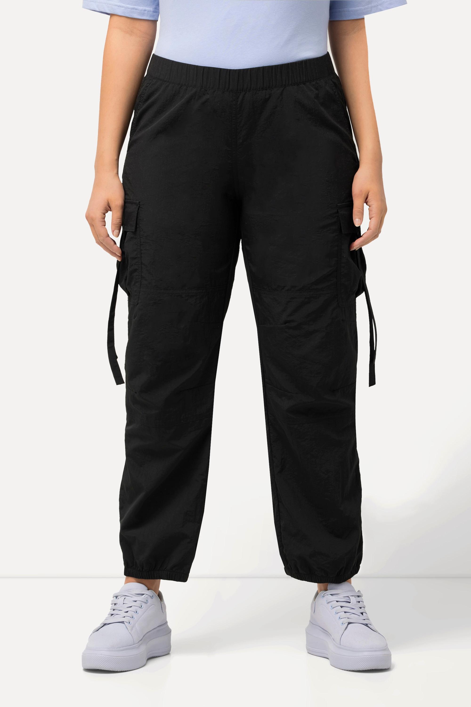 Ulla Popken  Pantalon cargo style militaire, avec taille élastique et cordon 