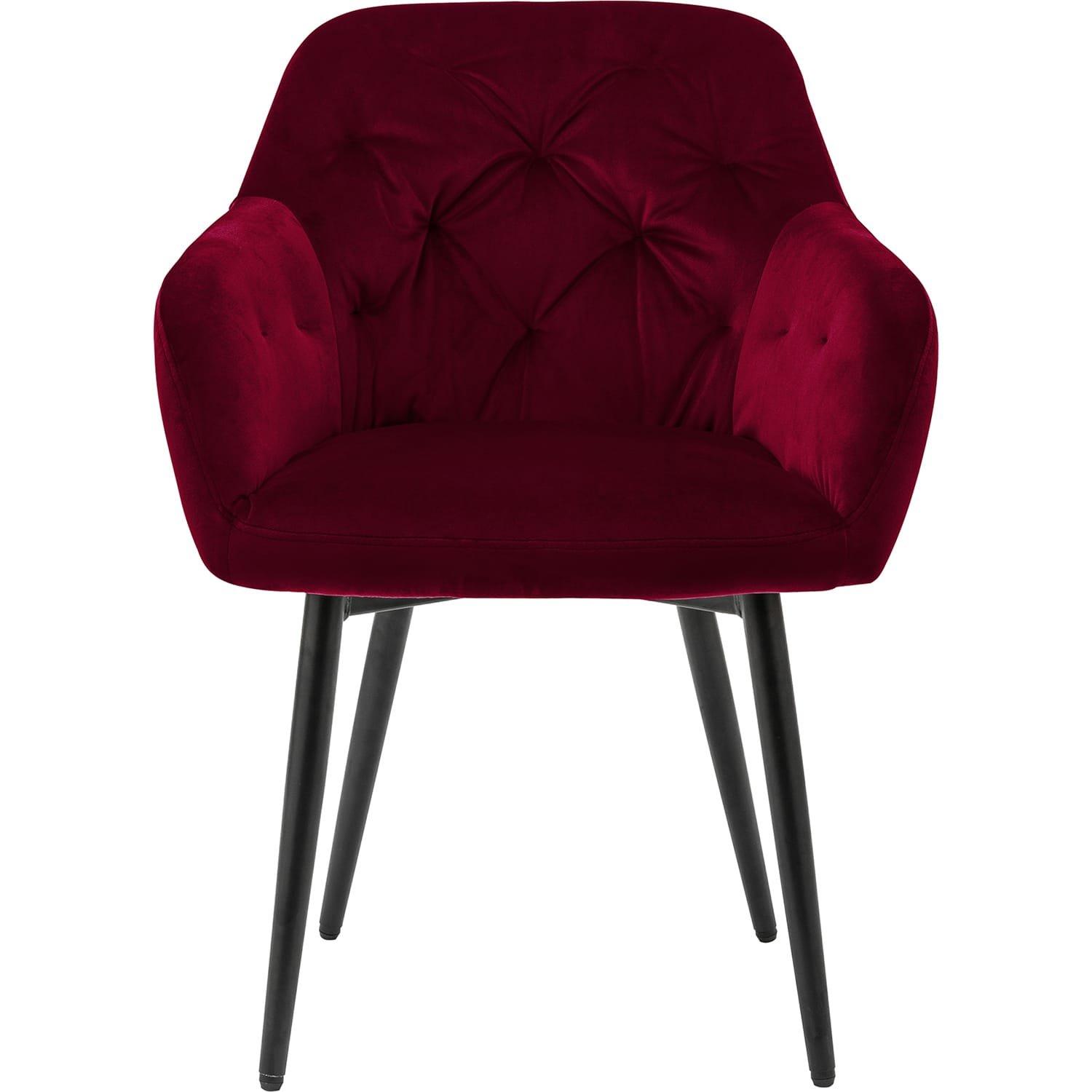 mutoni Fauteuil velours bordeaux  