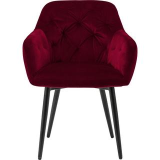 mutoni Fauteuil velours bordeaux  