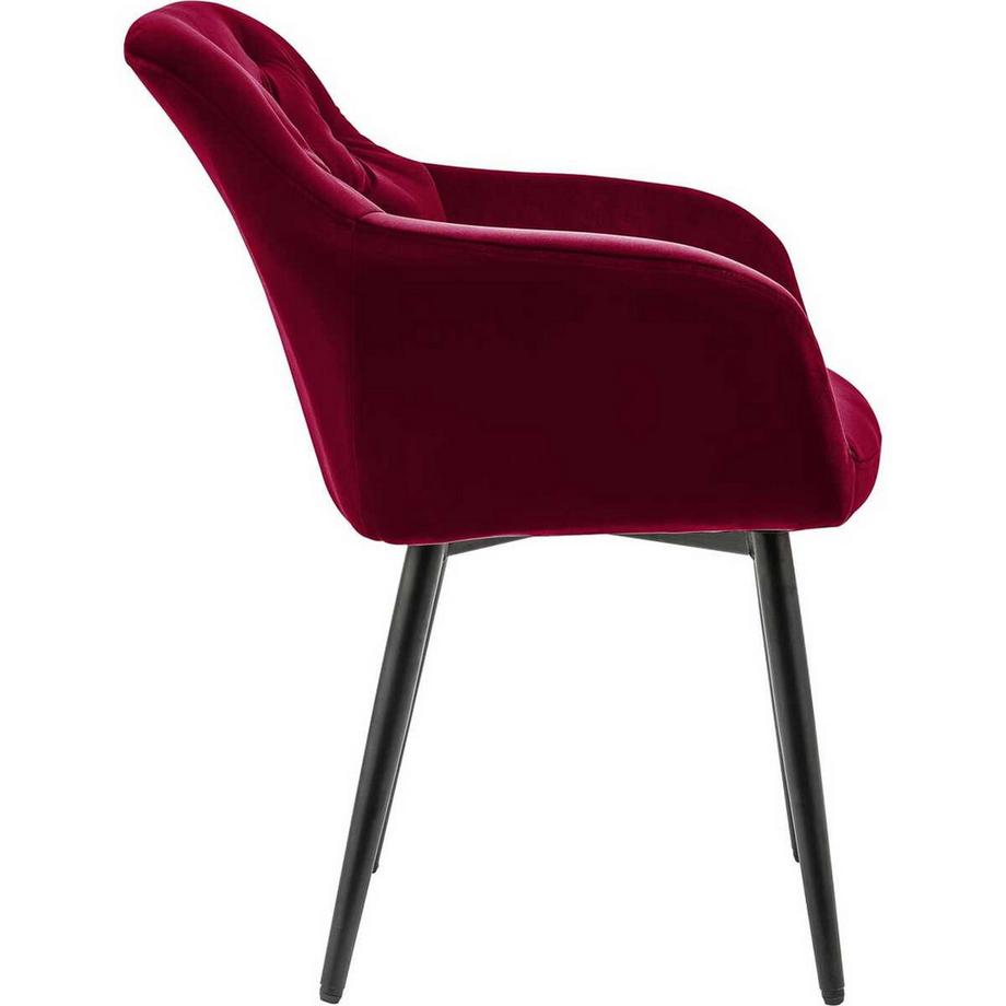 mutoni Poltrona in velluto rosso vino  