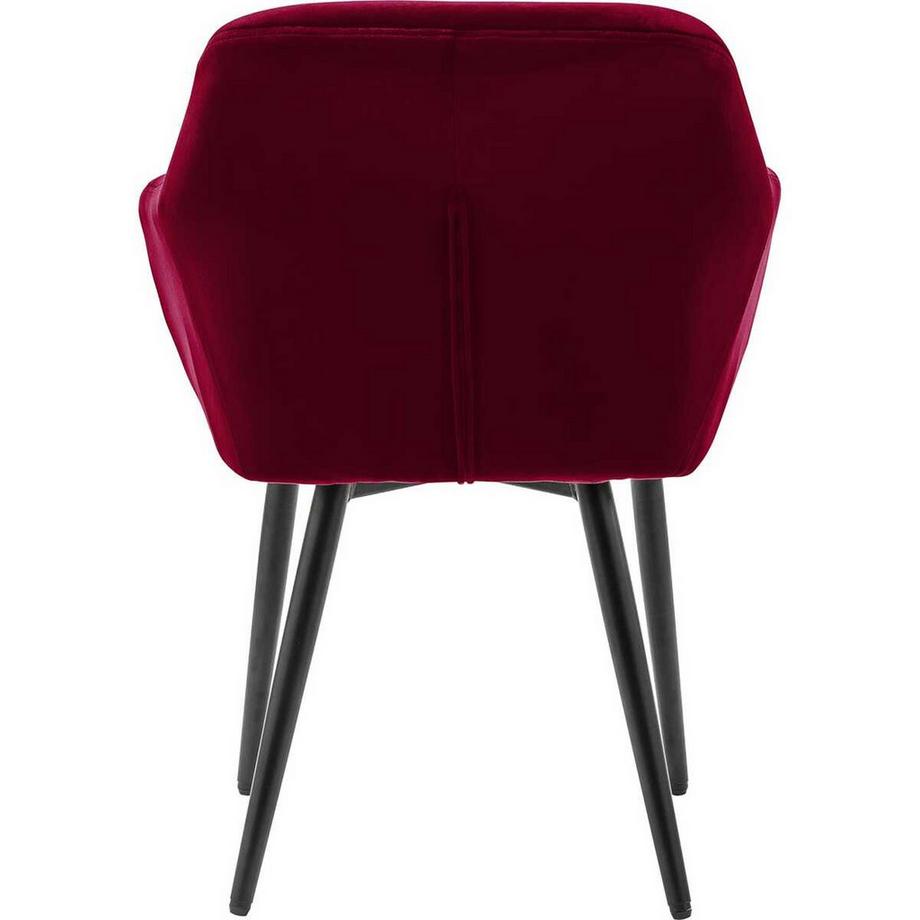 mutoni Poltrona in velluto rosso vino  