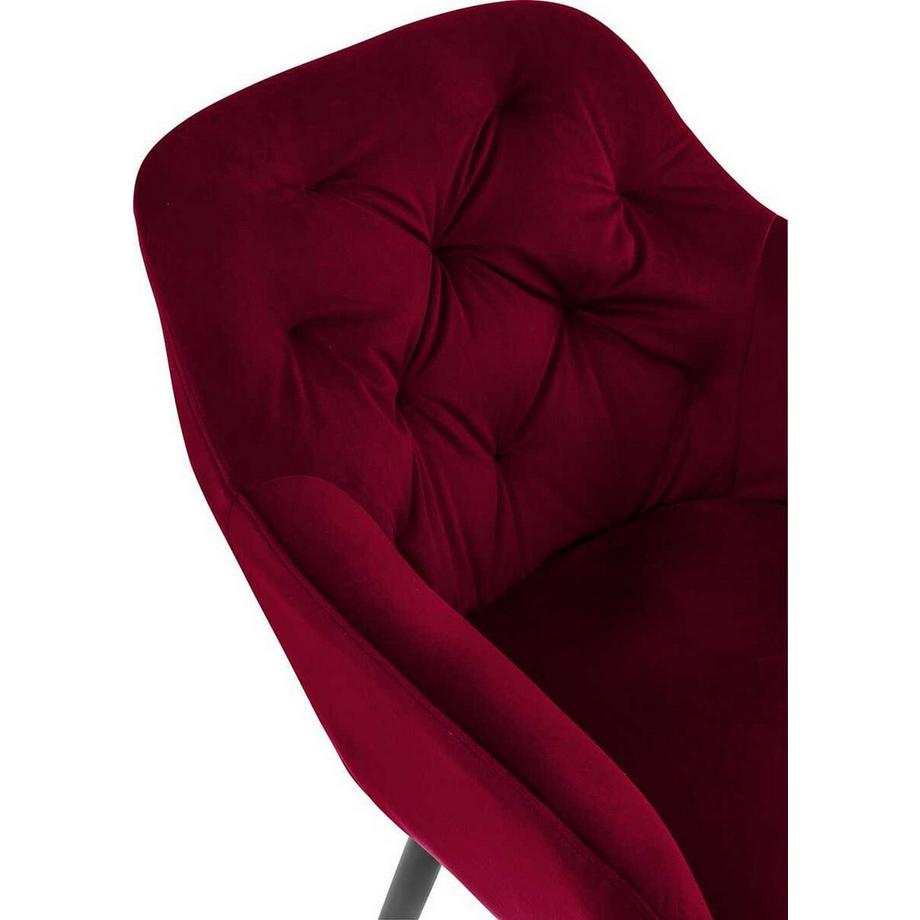 mutoni Poltrona in velluto rosso vino  