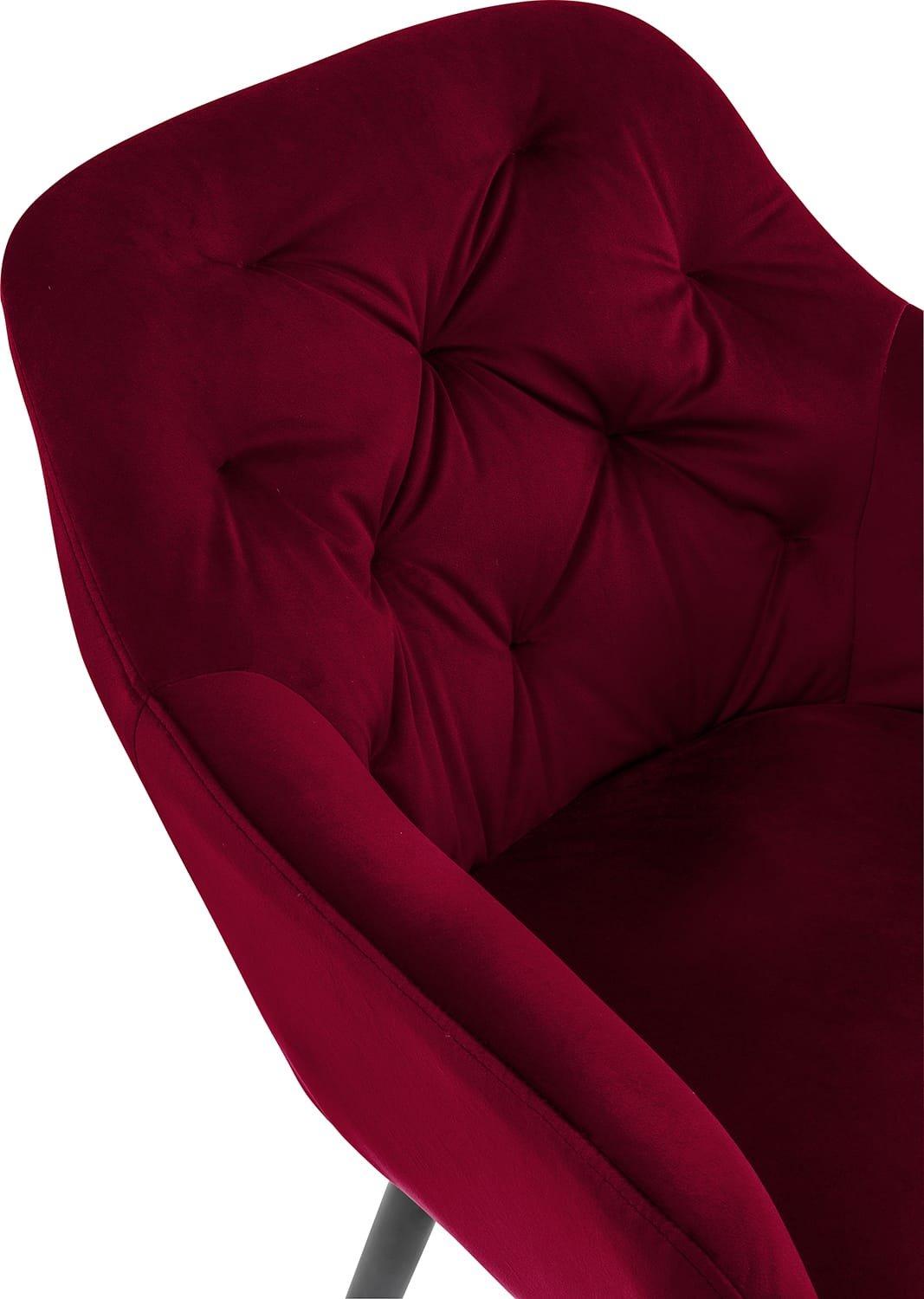 mutoni Fauteuil velours bordeaux  