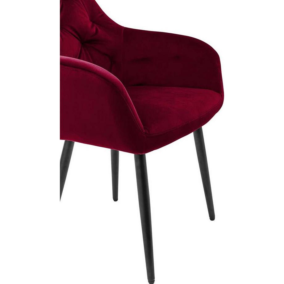 mutoni Poltrona in velluto rosso vino  