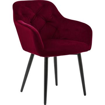 Fauteuil velours bordeaux