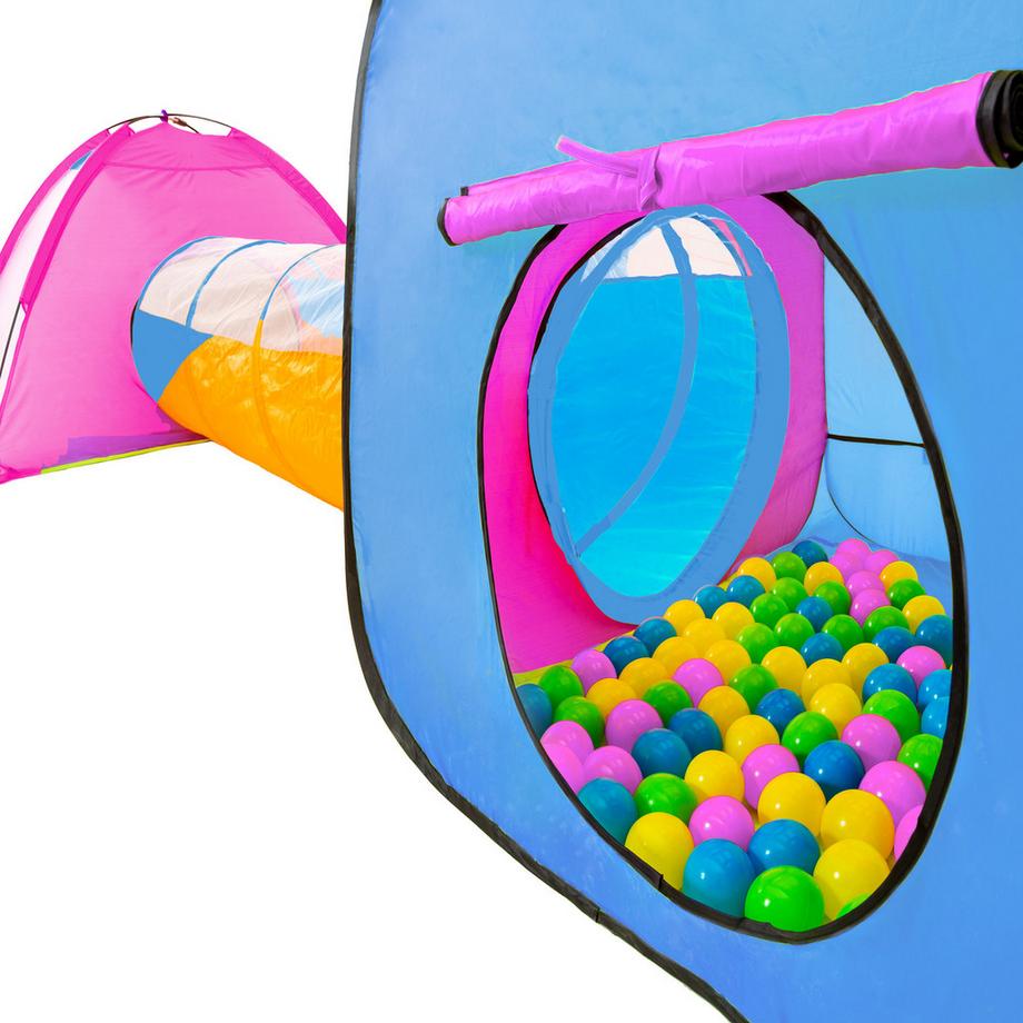 Tectake  Tenda da gioco  con tunnel, igloo, 200 palline e tetto rimovibile 
