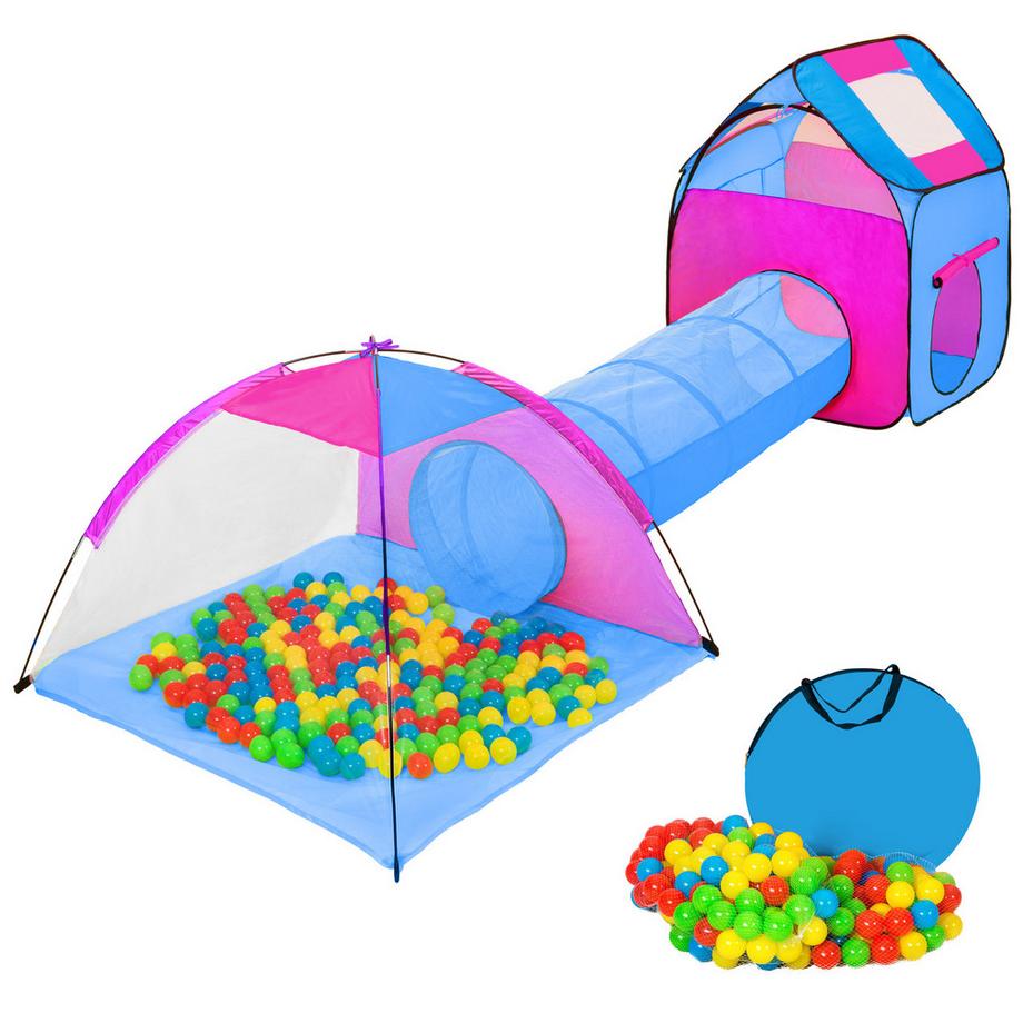 Tenda da gioco  con tunnel, igloo, 200 palline e tetto rimovibile
