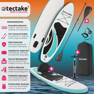 Tectake  Set tavola stand-up paddle Zenon,2 in1 gonfiabile, completo 