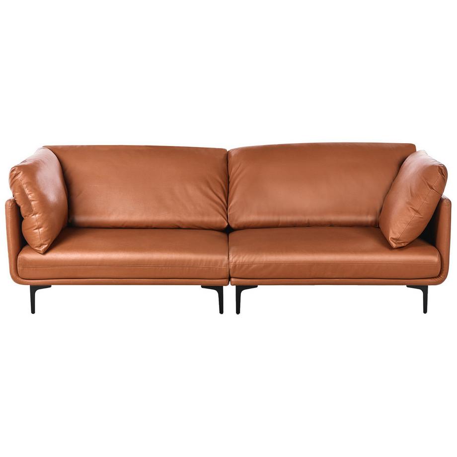 Beliani 3 Sitzer Sofa aus Veganes Ökoleder Retro REVSNES  