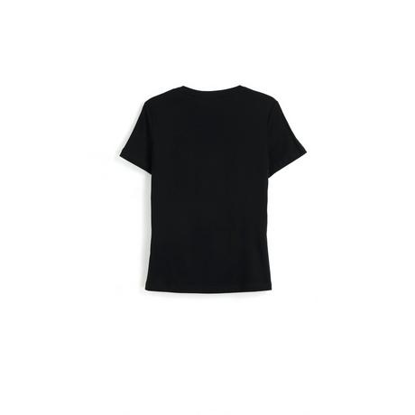 Bellemere New York  T-shirt in cotone con grande scollo a V 160G 