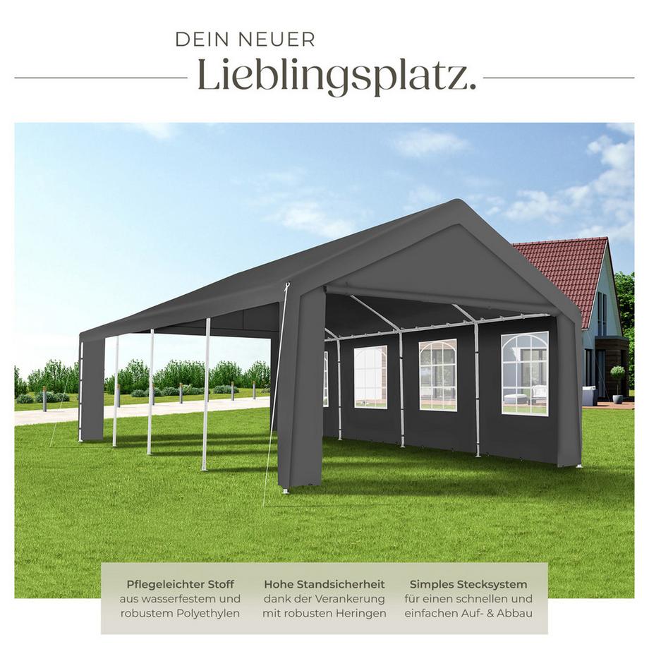 Tectake Partyzelt Mammut 8 x 4 m im Stecksystem  