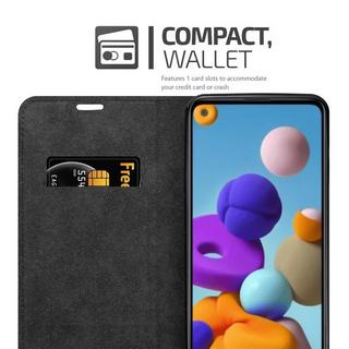 Cadorabo  Housse compatible avec Samsung Galaxy A21 - Coque de protection avec fermeture magnétique, fonction de support et compartiment pour carte 