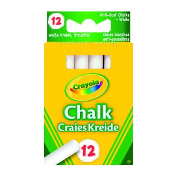 Crayola 12 white Chalks Bianco 12 pz