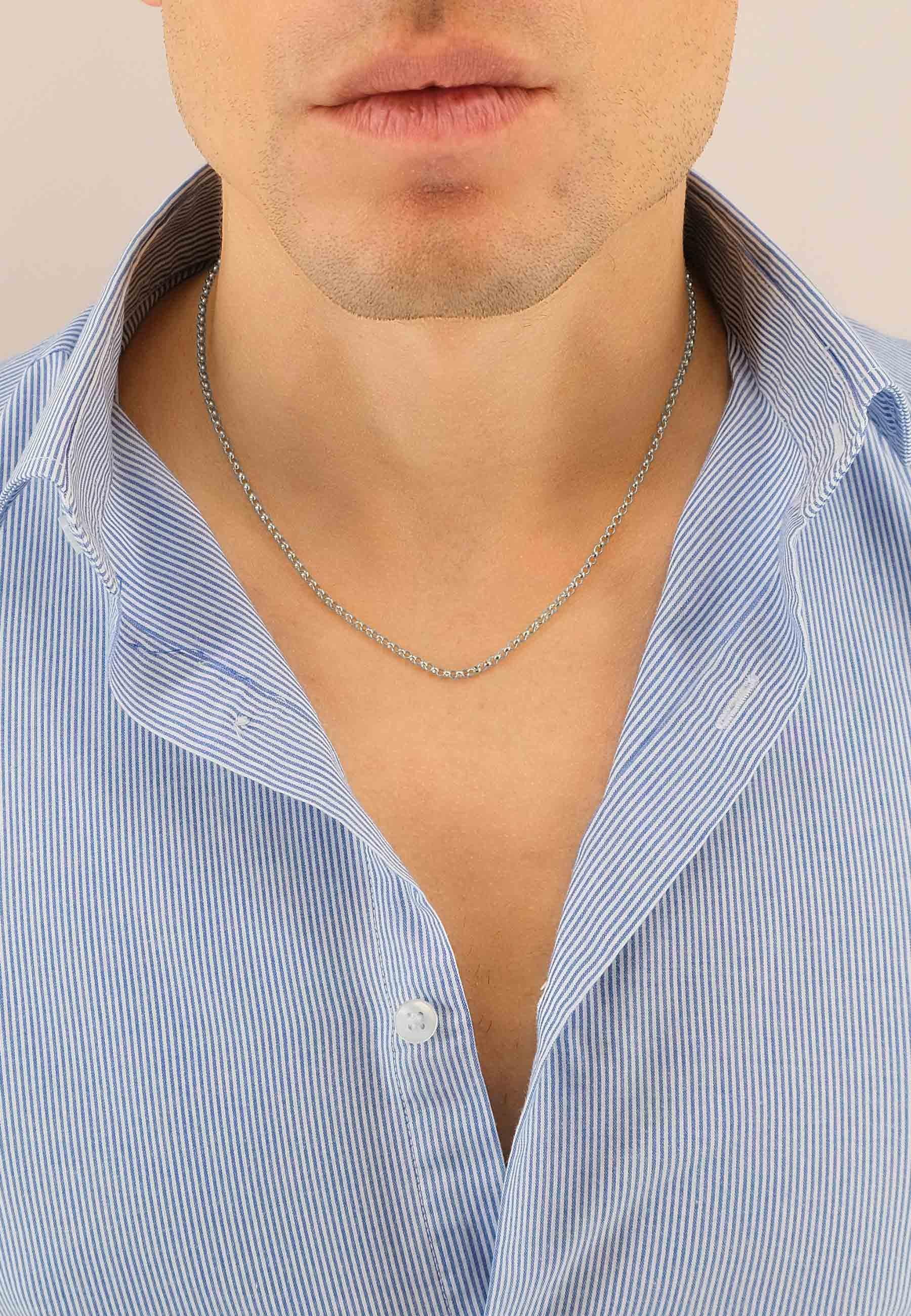 MUAU Schmuck  Collier Erbs Weissgold 750, 2.4mm, 45cm 