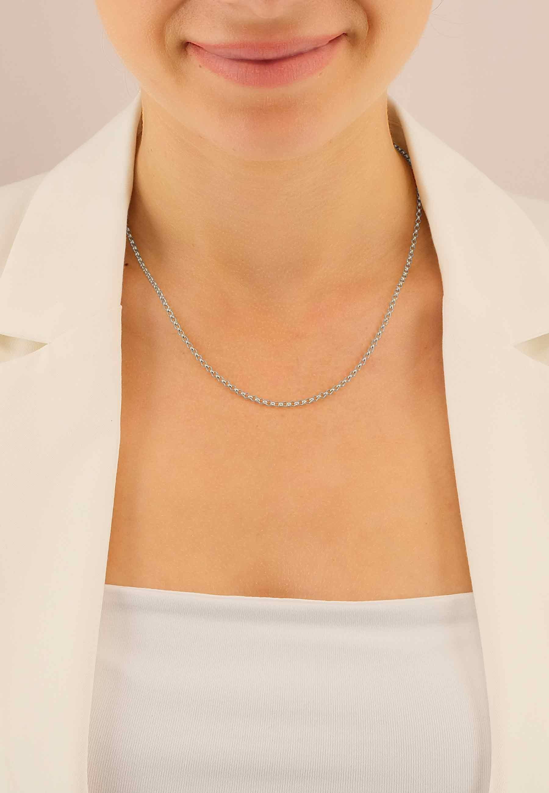 MUAU Schmuck  Collier Erbs Weissgold 750, 2.4mm, 45cm 