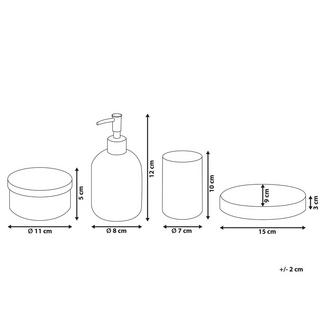 Beliani Set de 4 accessoires de salle de bain en Verre Moderne TELMA  