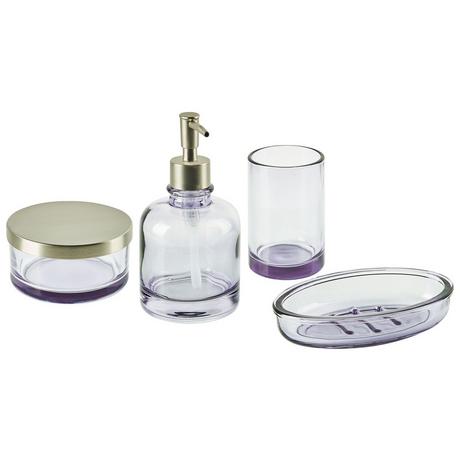 Beliani Set de 4 accessoires de salle de bain en Verre Moderne TELMA  