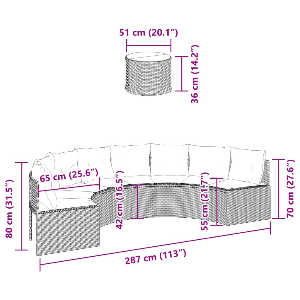 VidaXL Canapé de jardin rotin synthétique  