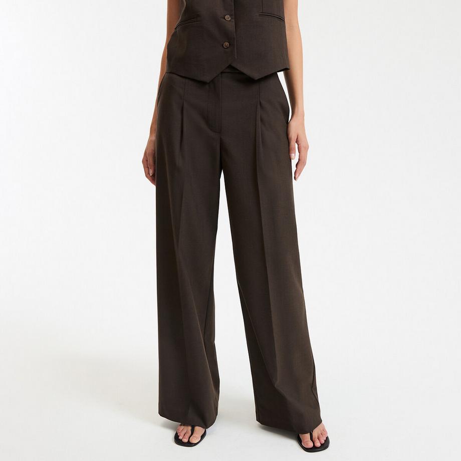 La Redoute Collections Weite Hose mit Bügelfalte  