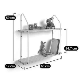 La Redoute Intérieurs Etagère murale double pin métal fer L65 cm  