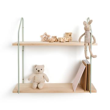 Etagère murale double pin métal fer L65 cm