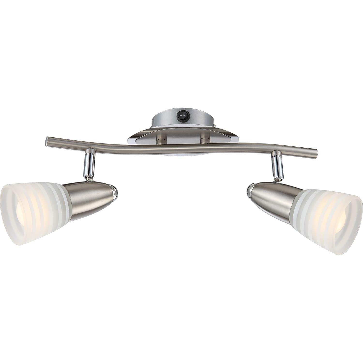 mutoni Plafonnier LED chrome nickel mat 2xE14 LED  