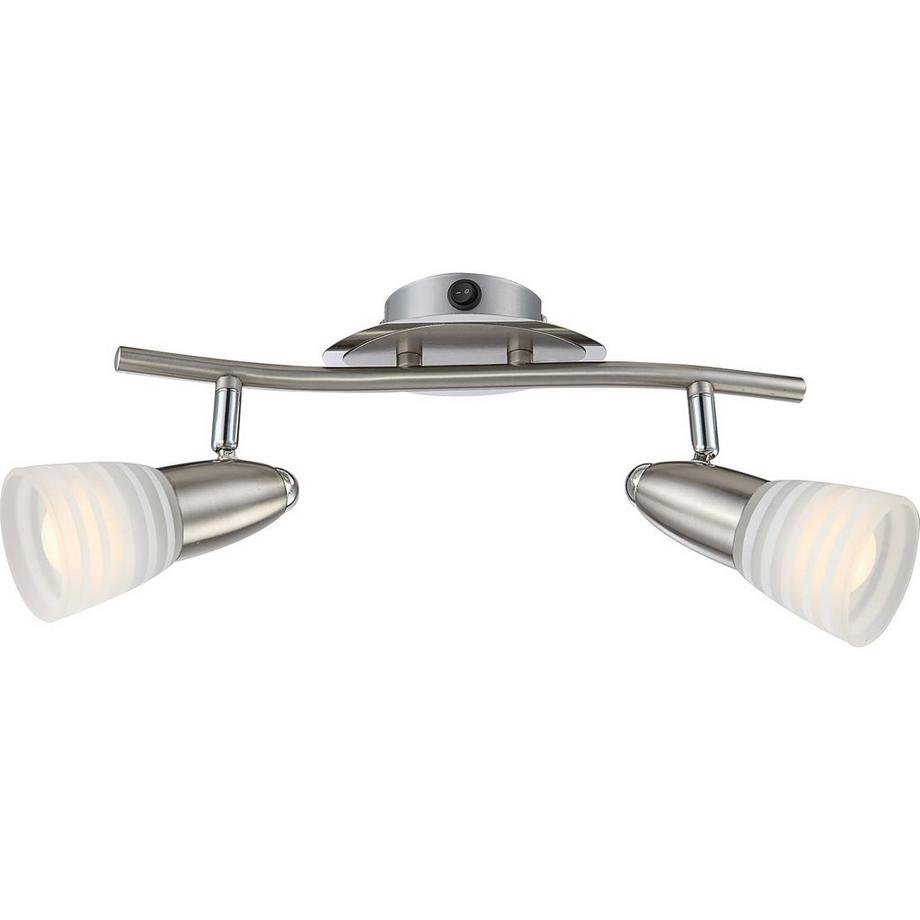 Plafonnier LED chrome nickel mat 2xE14 LED