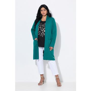 | Longcardigan | Offene Form | weicher Feinstrick | 2 Taschen | Langarm | bis Größe 58+ |