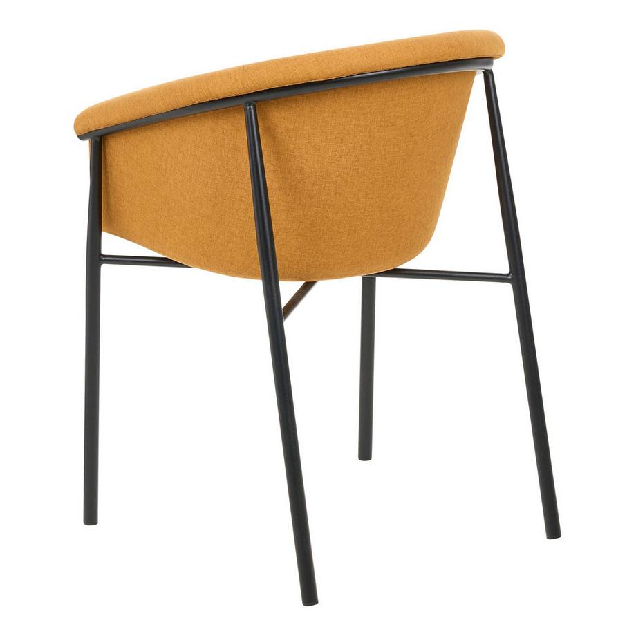 Beliani Lot de 2 chaises de salle à manger en Tissu Rétro AMES  