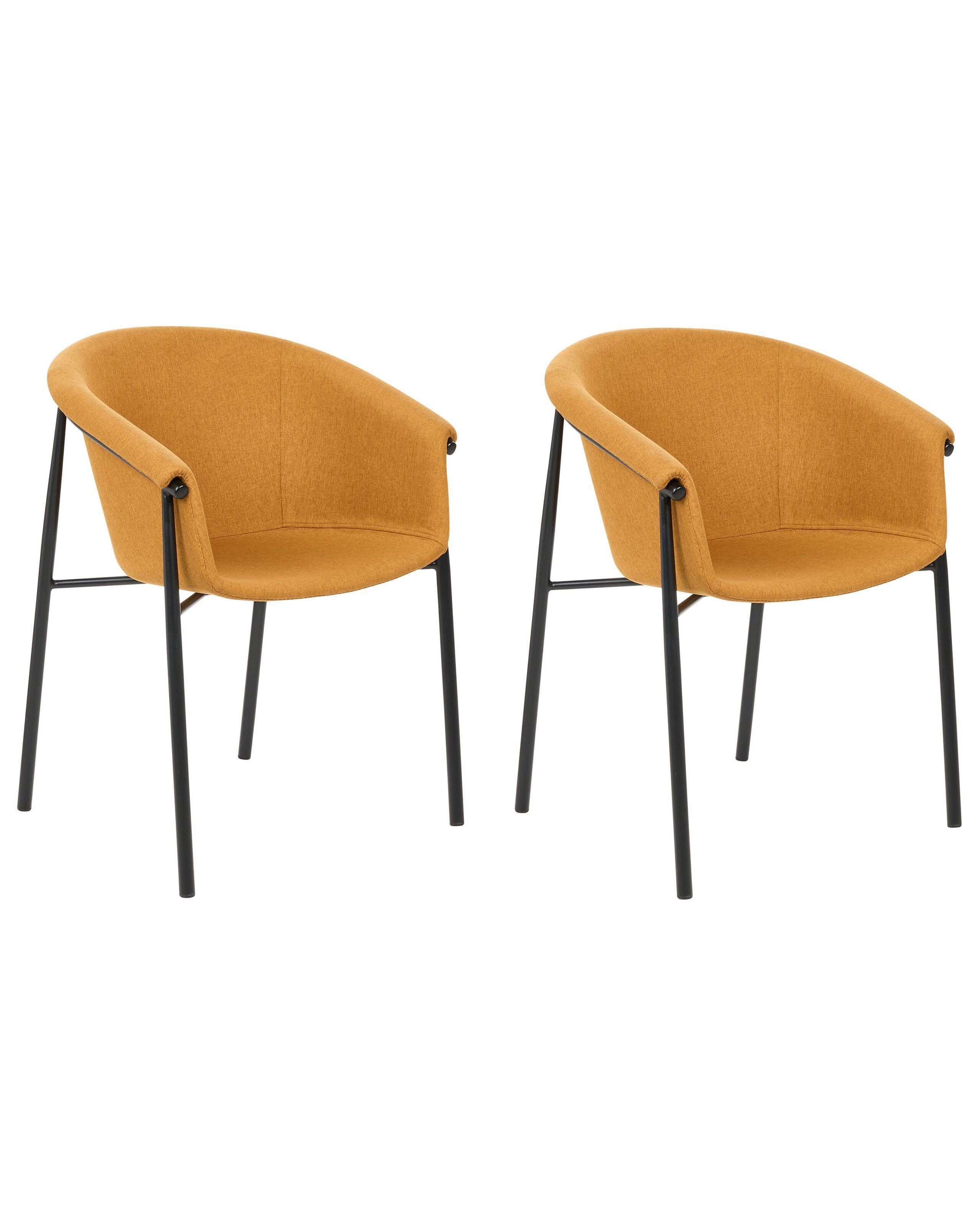 Beliani Lot de 2 chaises en Polyester Moderne AMES  